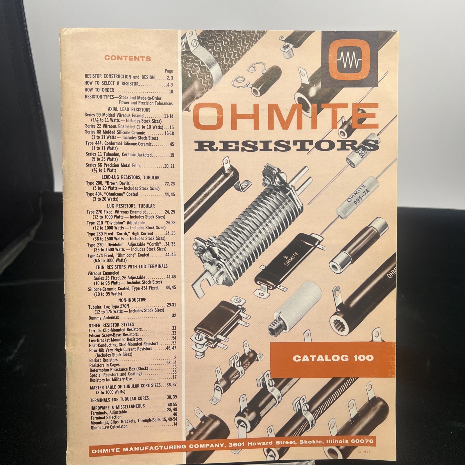 1965 - OHMITE Resistors -  Catalog No. 100 Vintage