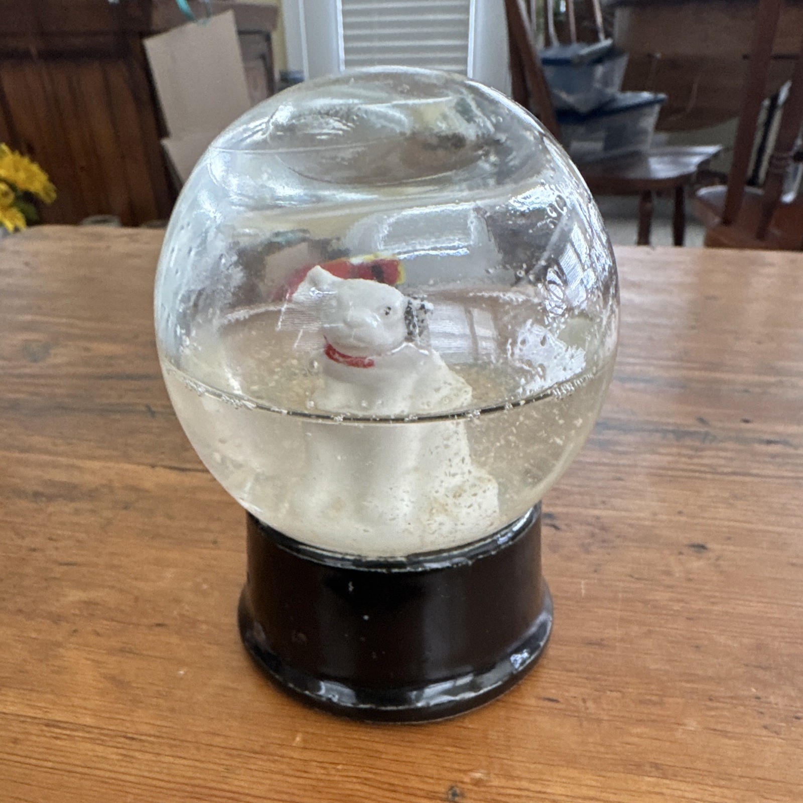 Rare VTG 1940s Atlas Crystal Works RCA Nipper Dog Advertising Glass Snow Globe Rare VTG 1940s Atlas Crystal Works RCA Nipper Dog Advertising Glass Snow Globe