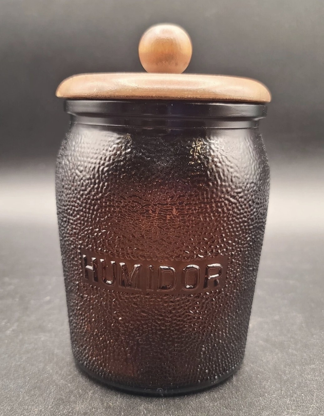 Vintage Dun-Rite Duraglas Amber Glass Humidor Brooklyn NY Vintage Dun-Rite Duraglas Amber Glass Humidor Brooklyn NY
