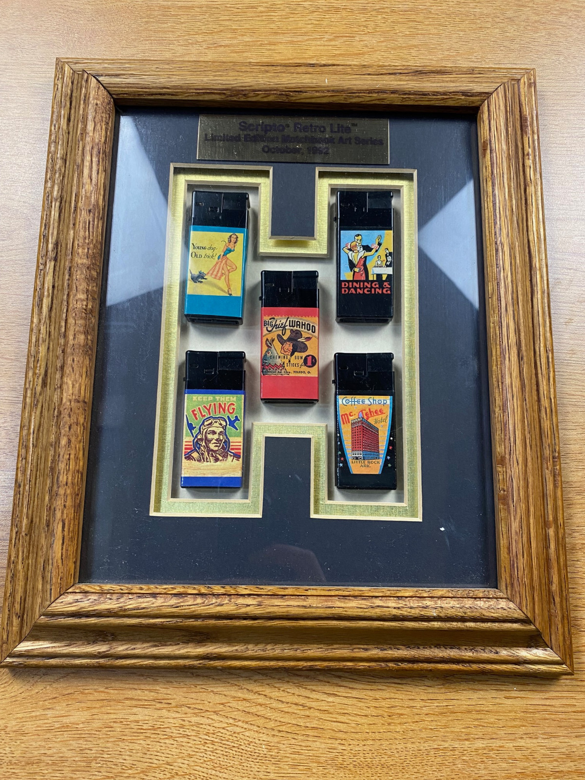 Scripto 1992 Retro Lite Cigarette Lighters Complete Series Framed