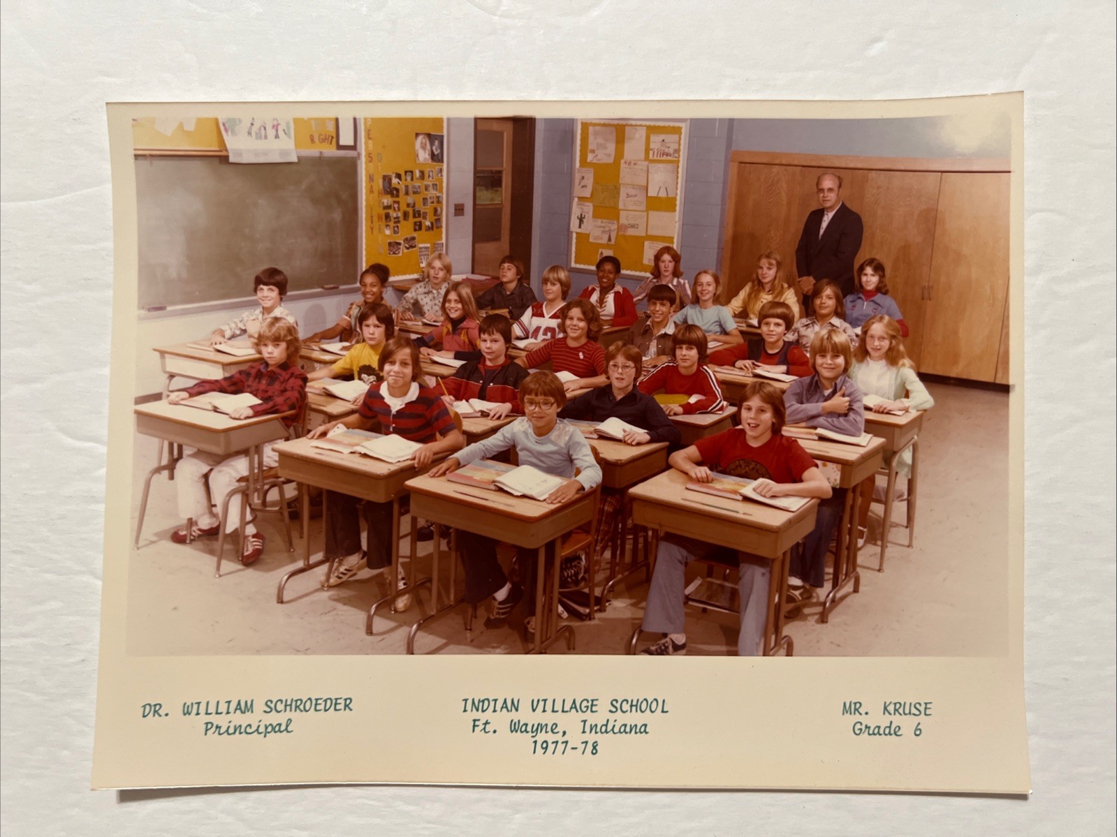 VTG Indian Village School 1978 Class Photo Fort Wayne Indiana