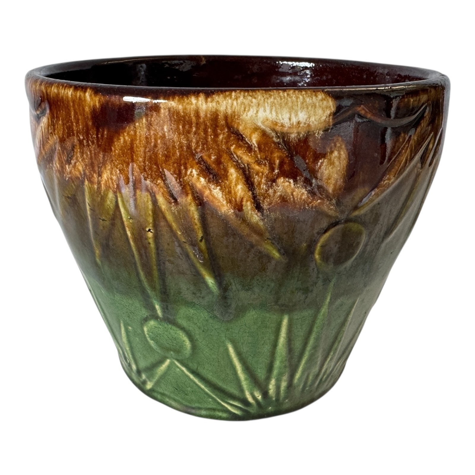 Vintage RRP Roseville Ohio Sunburst Sun & Moon Pottery Jardiniere Planter Vintage RRP Roseville Ohio Sunburst Sun & Moon Pottery Jardiniere Planter