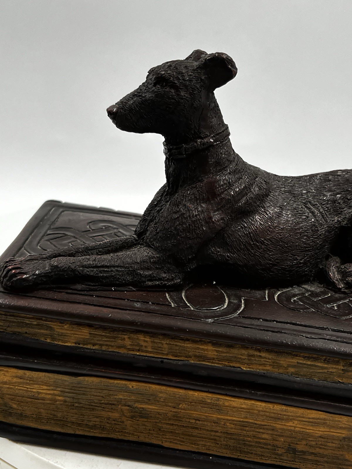Vintage Craft-Tex Retriever Dog Book Box Trinket Jewelry Hunting Grandpa-core