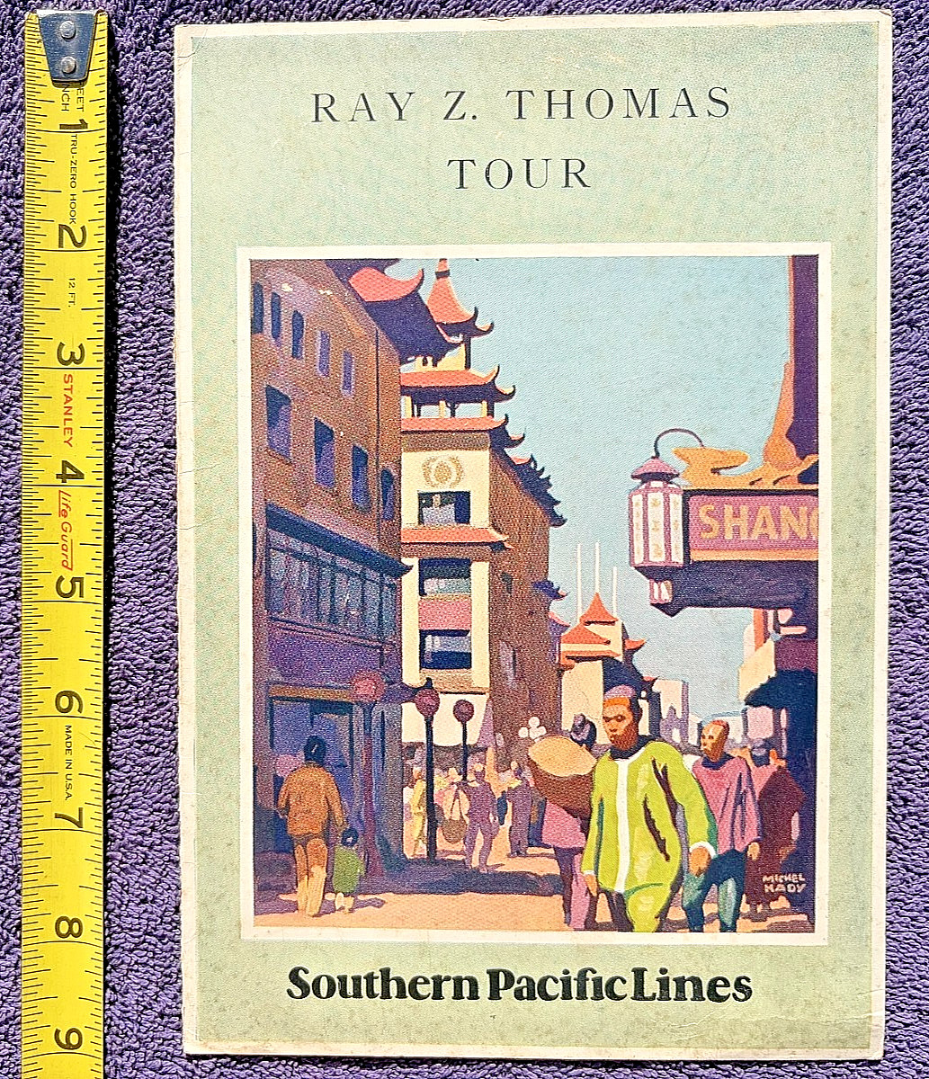 Rare Southern Pacific Railroad Menu Ray Thomas Tour Sou Pac Railway Dining Car