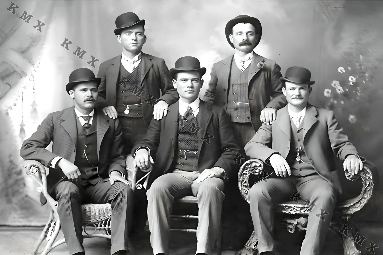 1890's Butch Cassidy's Wild Bunch 4x6 photo 1890's Butch Cassidy's Wild Bunch 4x6 photo