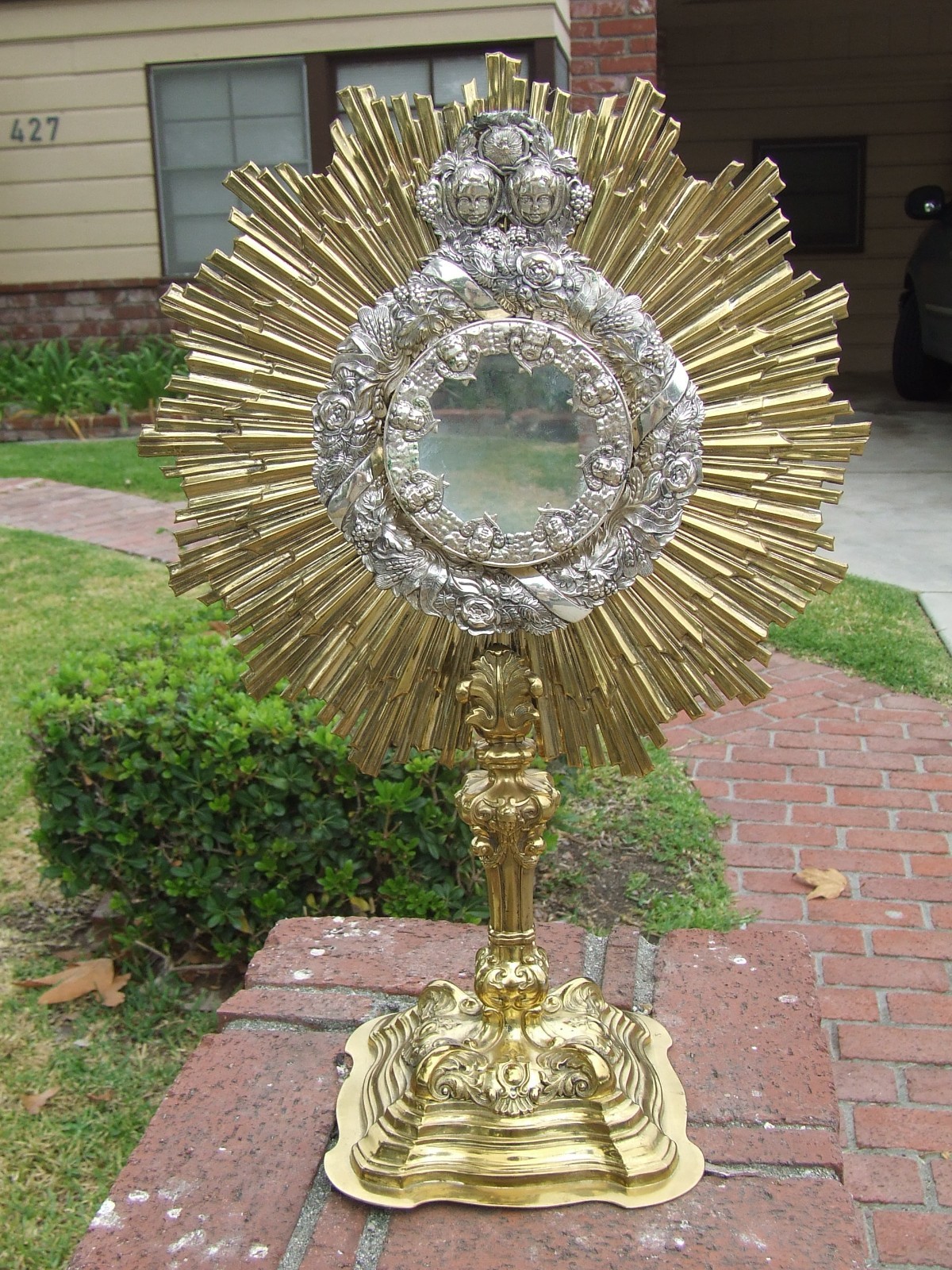 Nice Older Antique Traditional Monstrance - No Luna