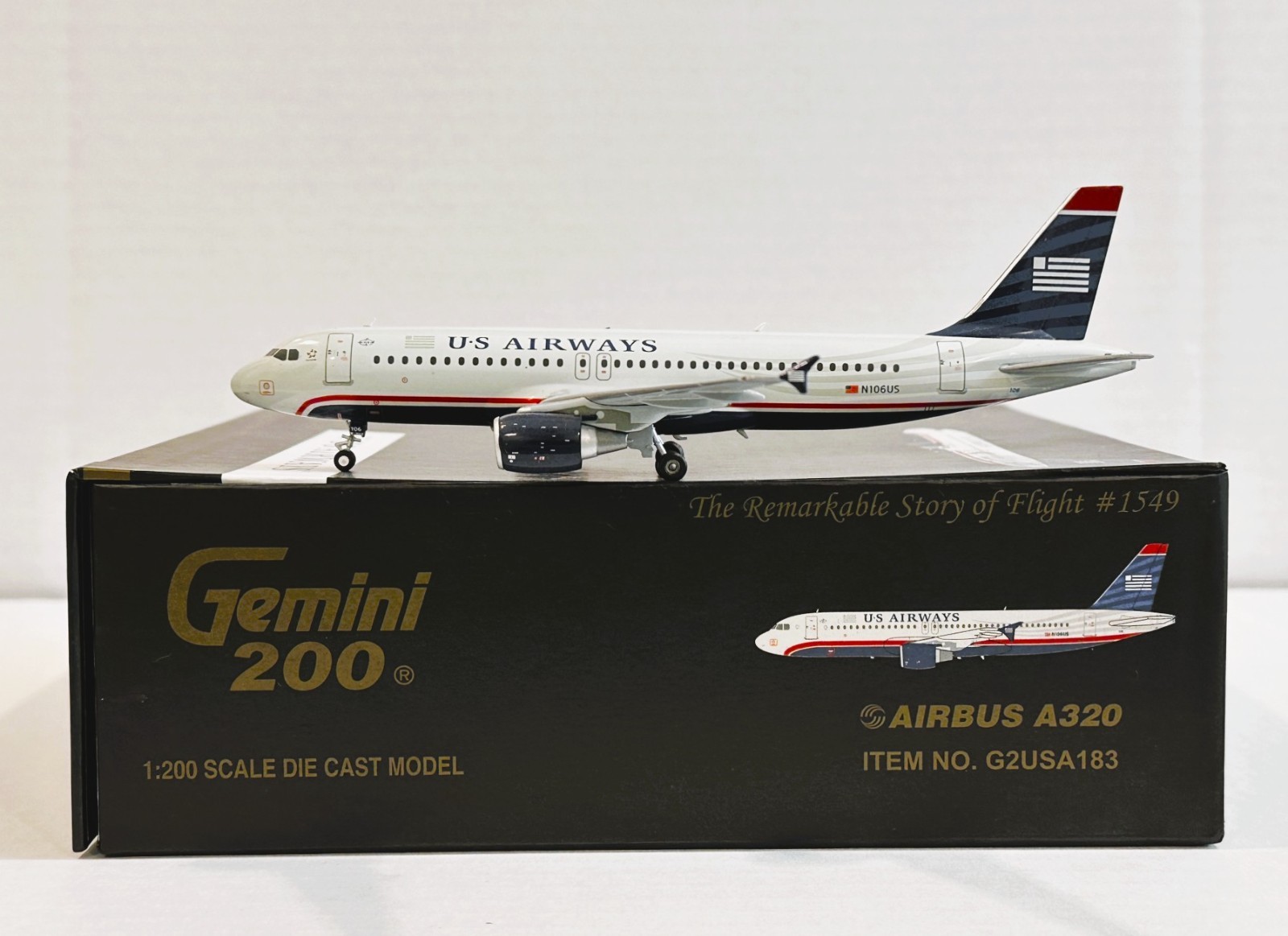 Gemini G2USA183 US Airways A320-200 Miracle On Hudson N106US Diecast 1/200 Model