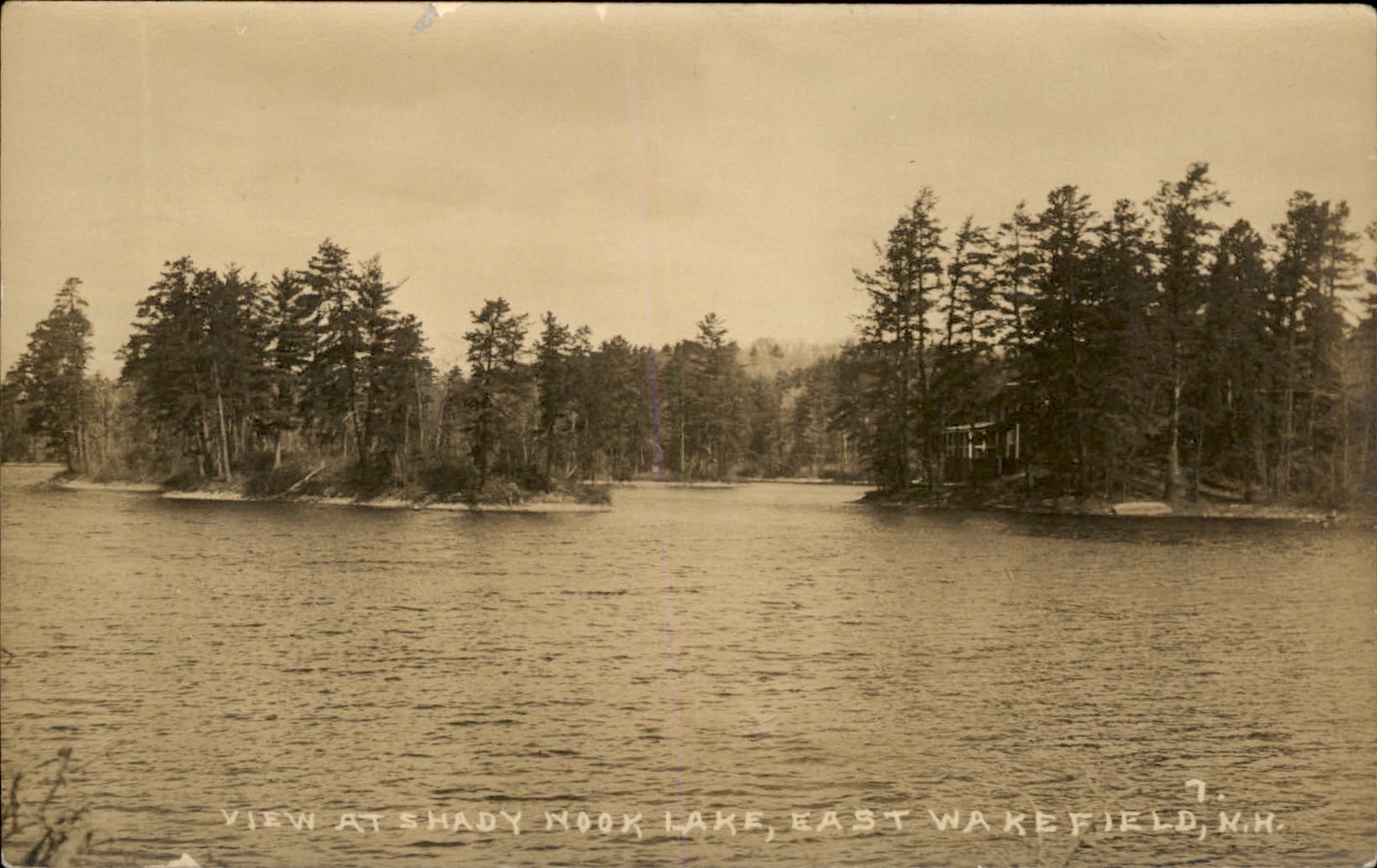 East Wakefield NH Shady Nook Lake View c1910 Real Photo Vintage Postcard