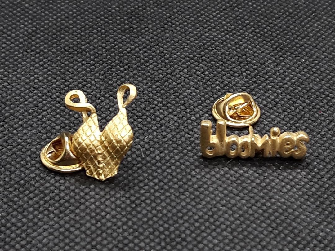 Vintage Lot of 2 Bloomies Vintage 1980\'s Bloomingdale\'s New York Store Pins