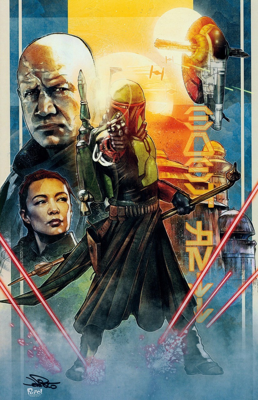 Jon Pinto SIGNED Disney + Disney+ Plus Art Print ~ Star Wars Boba Fett