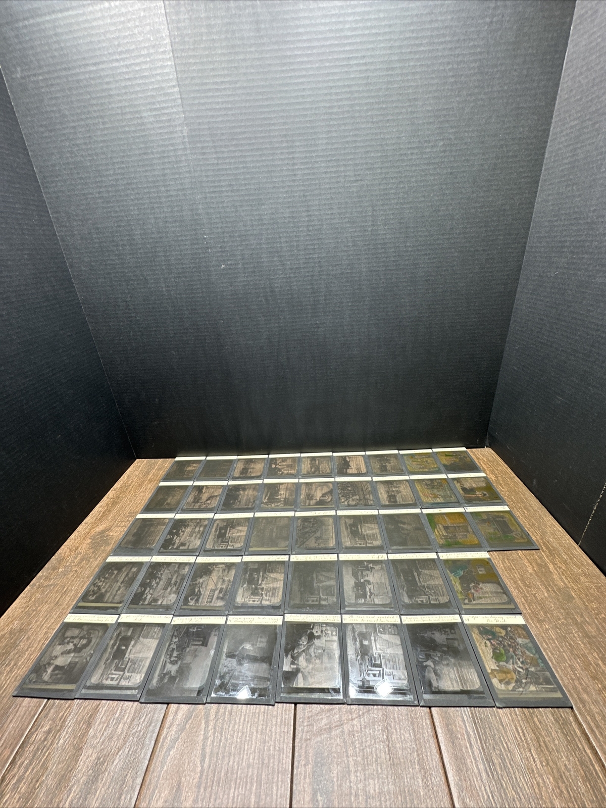 LOT OF 43 E.O.M Company Chicago Glass Picture Slides Black &White & Color 