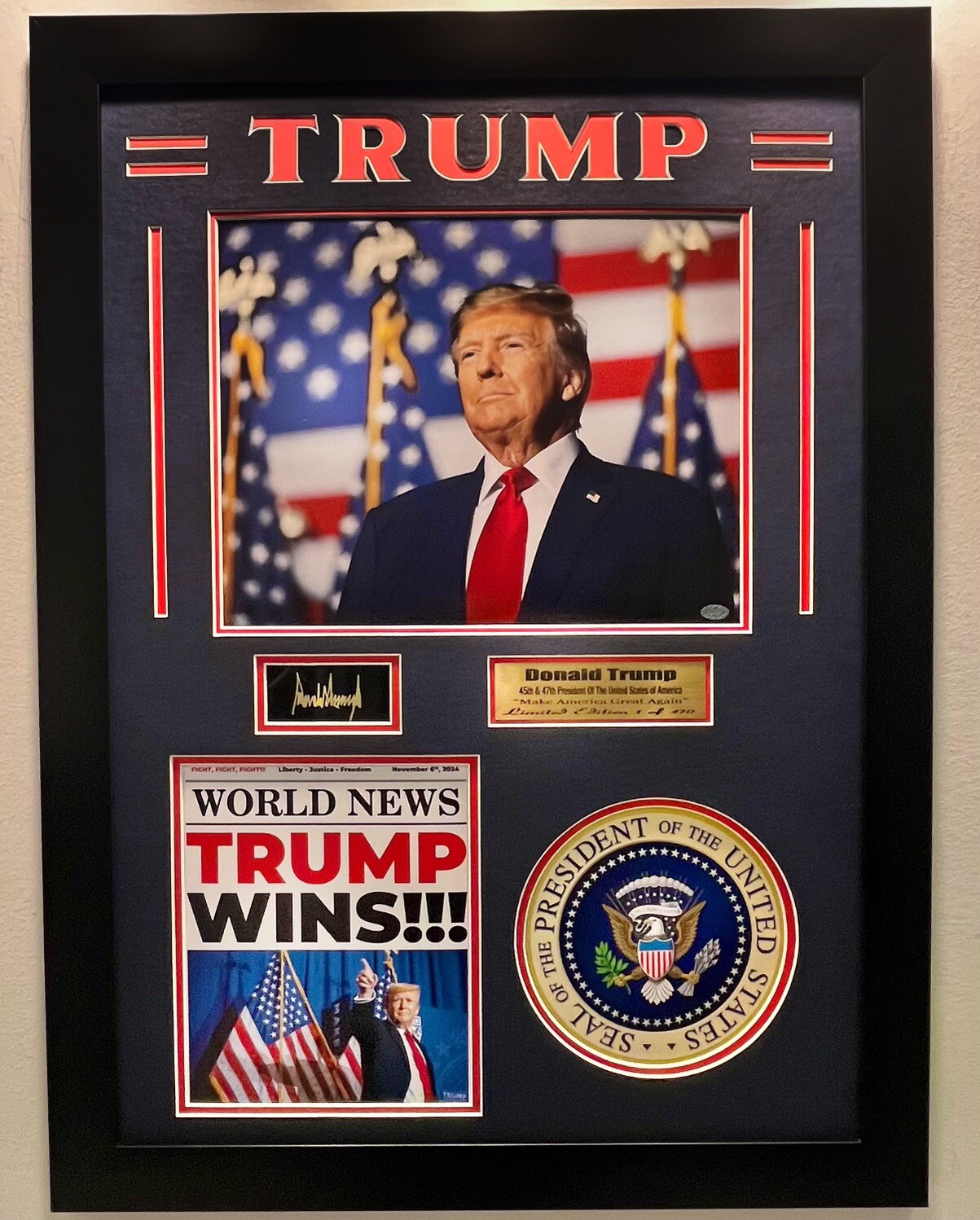 Donald J. Trump 45th and 47th President Limited Edition Of 470.