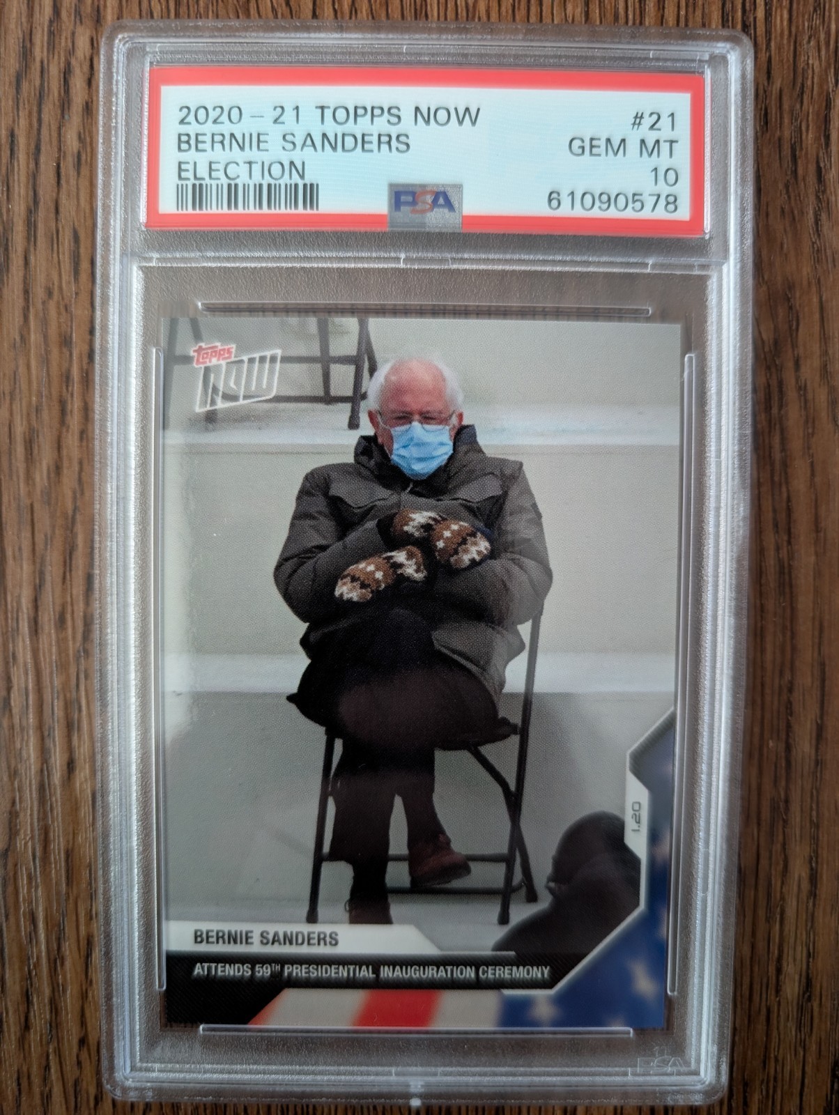 BERNIE SANDERS 2020 Topps Now Election #21 Mittens RC Rookie Card PSA 10