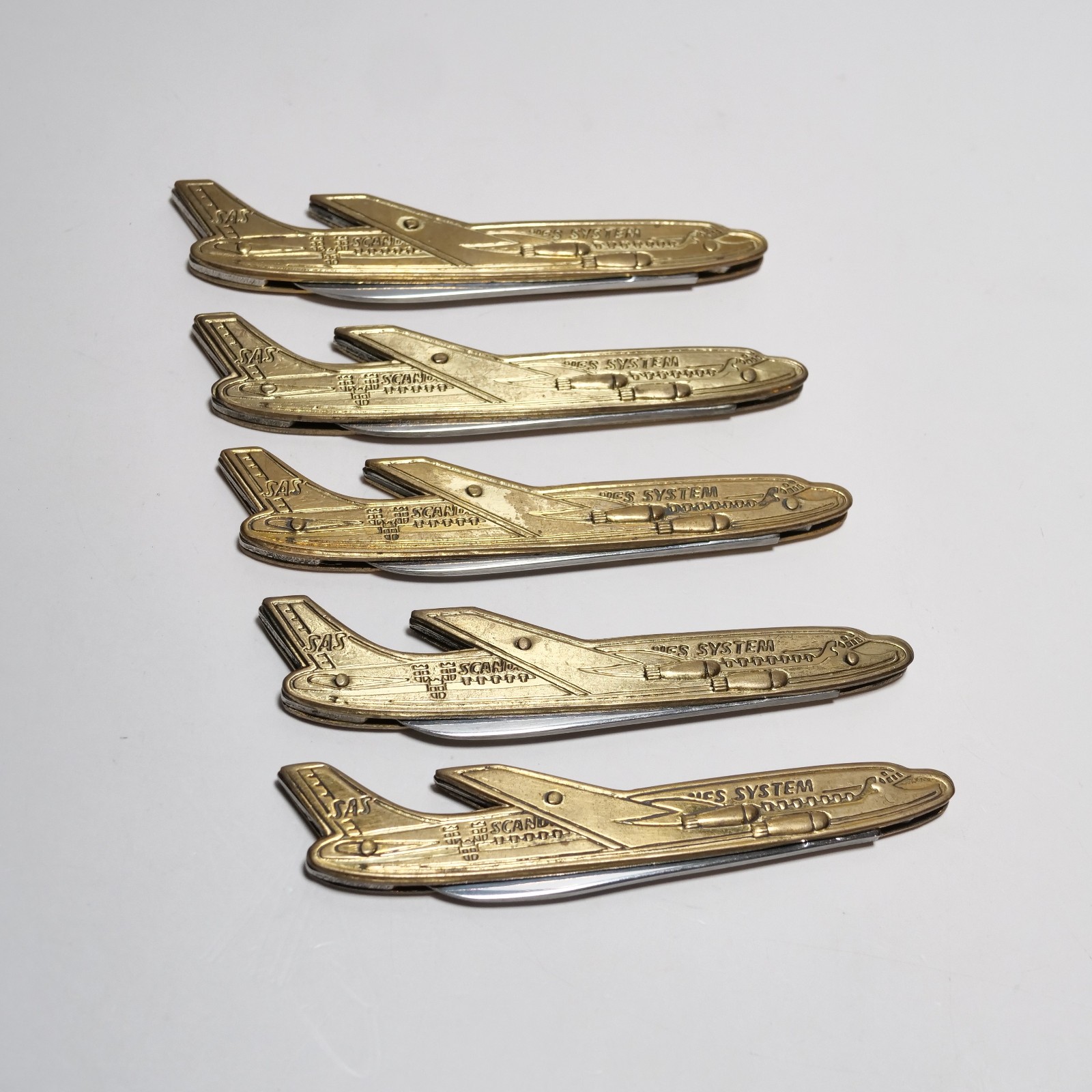Scandinavian Airlines System Knife Made by Remington UMC Lot of 5 NOS Unused