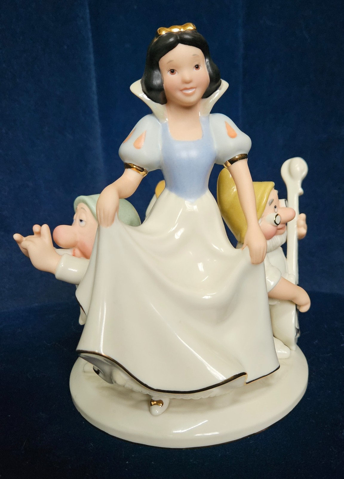 Lenox 2002 Snow White and Seven Dwarfs Candlestick Holder slight damage see pic