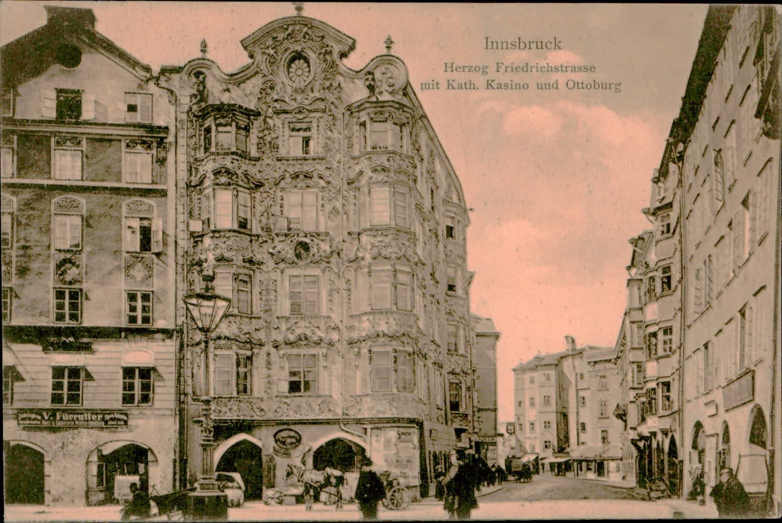 Postcard Innsbruck street scene vintage postcard