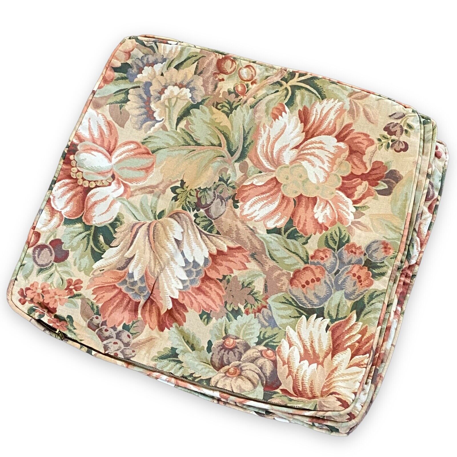 Pink Floral Fabric Pillowcase Pillow Cover 19”x19” Set Of 4 Vintage Cottagecore