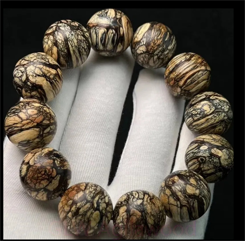 20mm*12 Real Kalimantan Agarwood Bracelets Malas Meditation Agarwood Prayer Bead