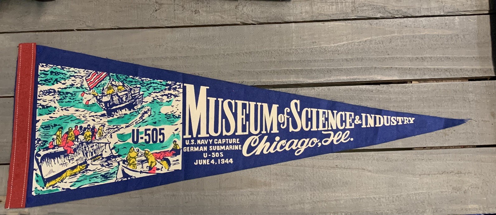 Vintage Museum of Science & Industry Chicago Illinois Souvenir Felt Pennant 24 Vintage Museum of Science & Industry Chicago Illinois Souvenir Felt Pennant 24