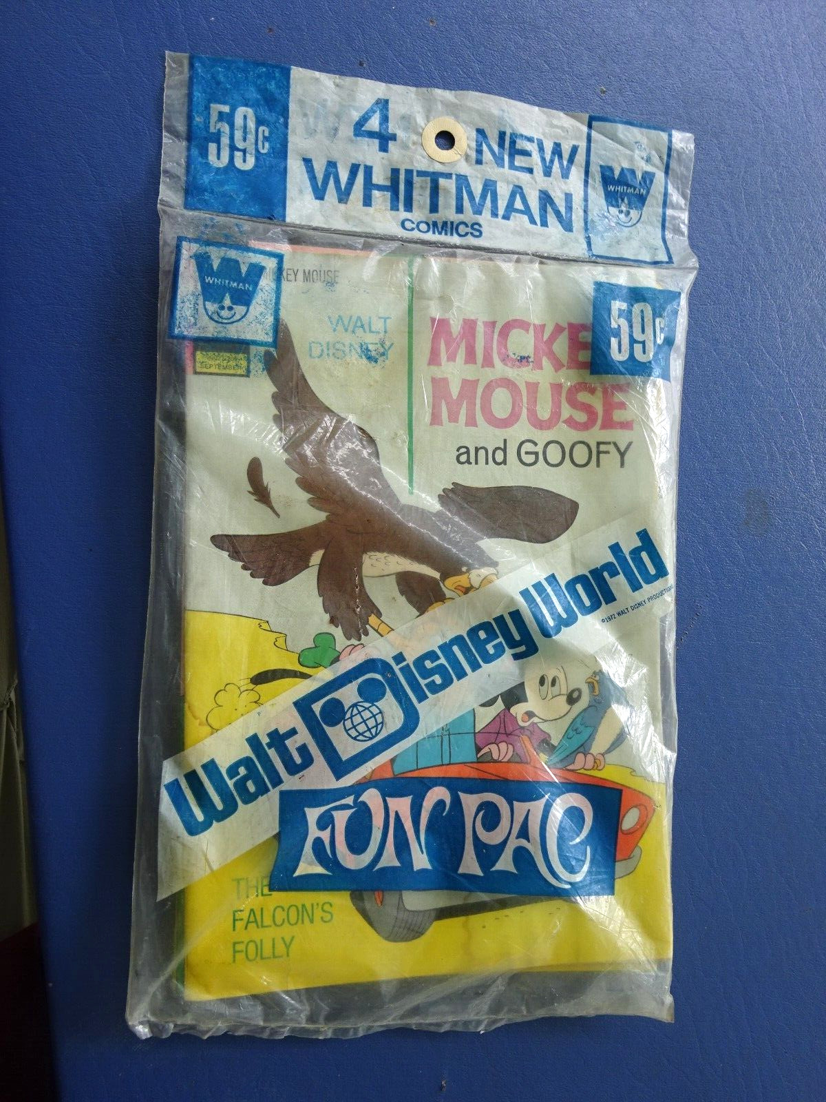 1972 Walt Disney World Fun Pac 4 Whitman Comics, Sealed