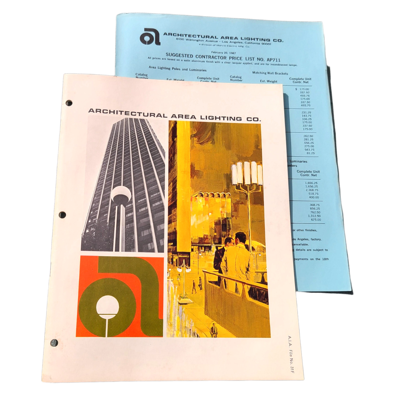 Vtg MidCentury MCM Lighting Catalog 1967 Architectural Area Lighting AAL
