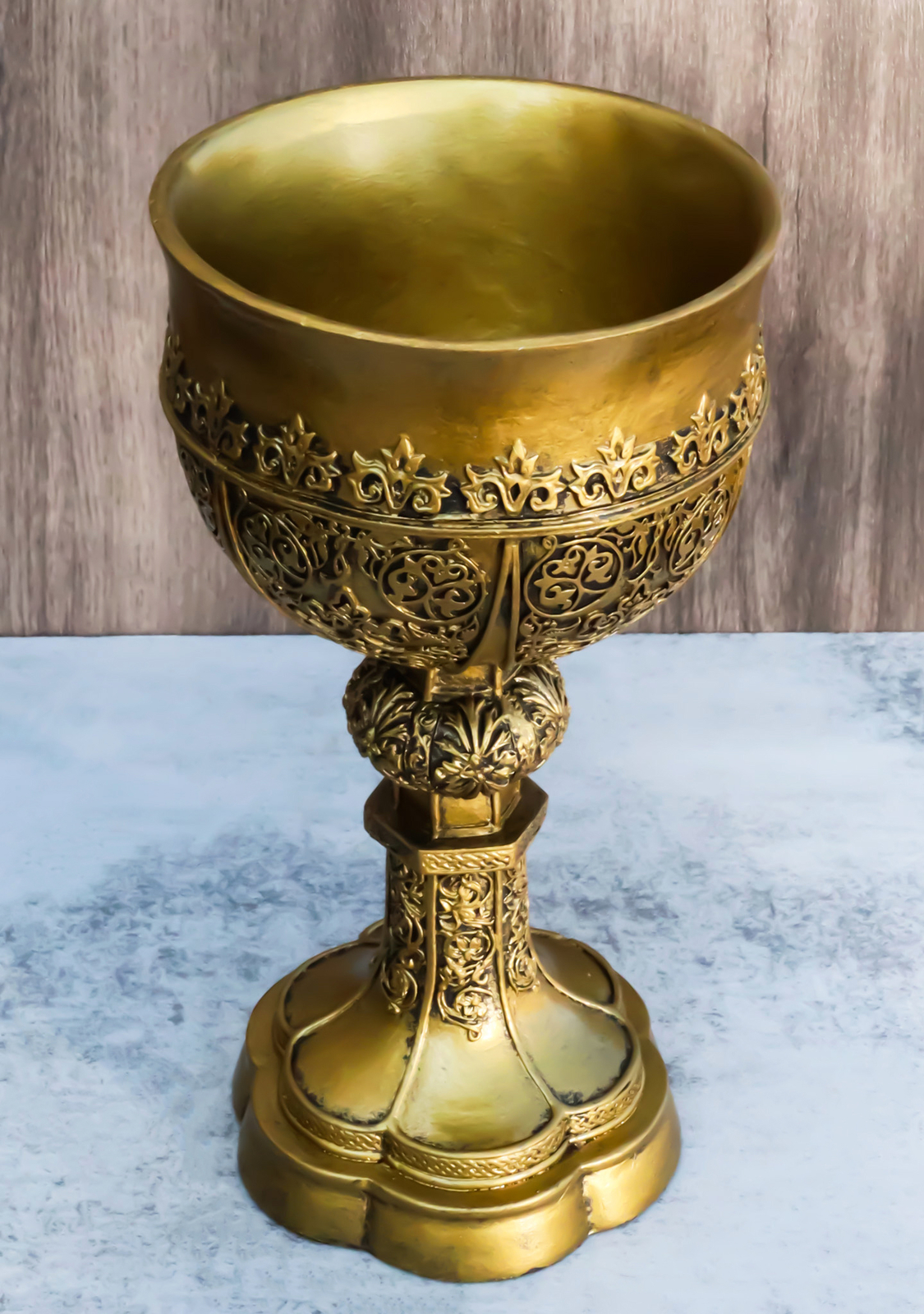 Ebros Merlin\'s Holy Grail The Golden Cup Of Life Chalice Ceremonial Cup Arthur Ebros Merlin\'s Holy Grail The Golden Cup Of Life Chalice Ceremonial Cup Arthur