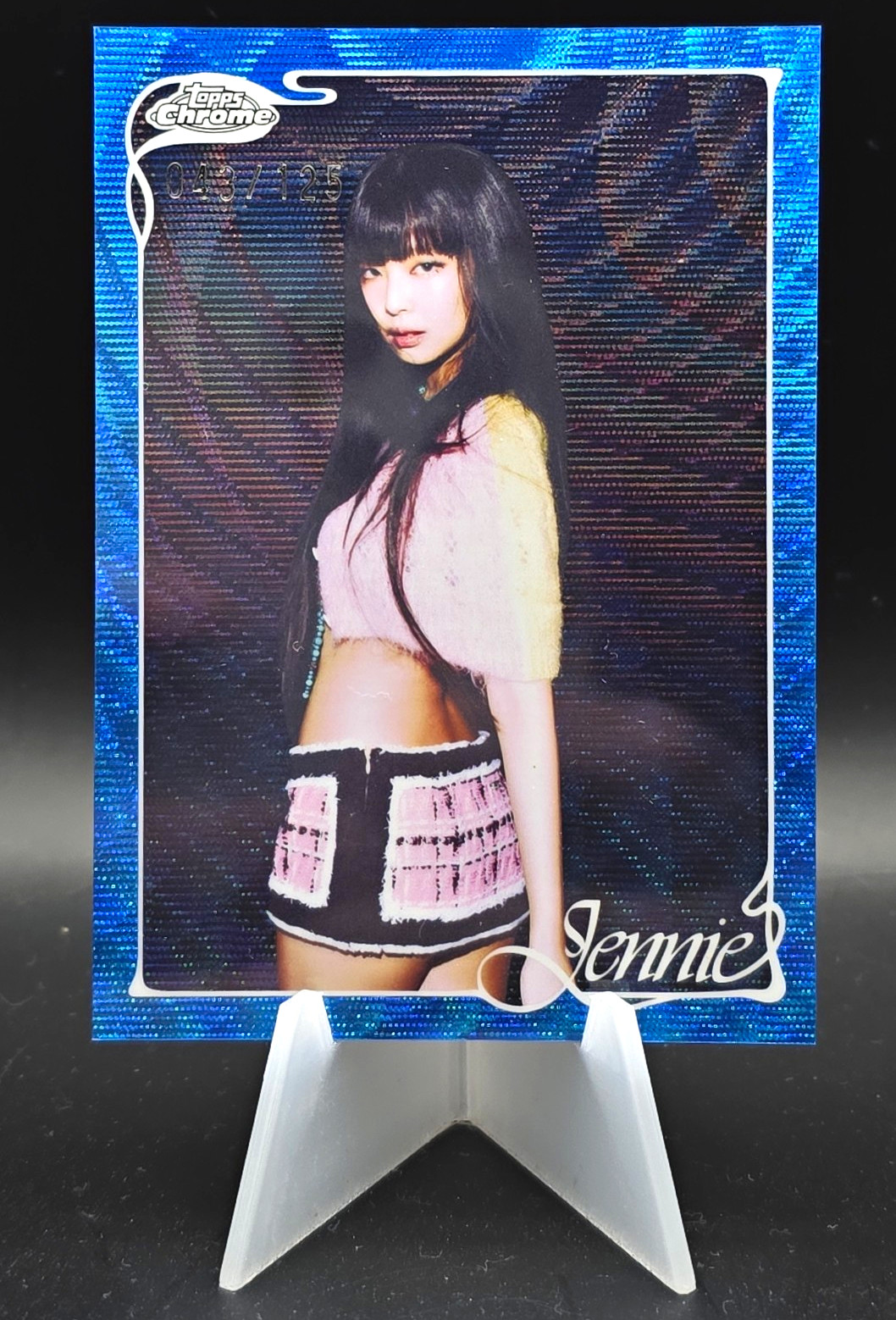 Topps Chrome 2026 X Jennie Blue Raywave Parallel /125 #14