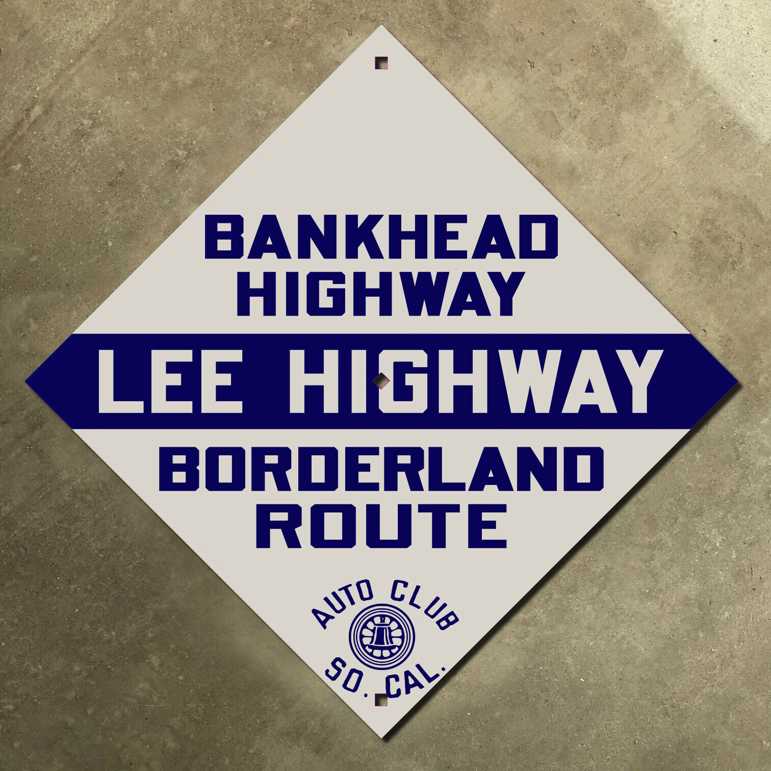 Bankhead Lee Highway California ACSC road sign auto club AAA diamond 1922 18\
