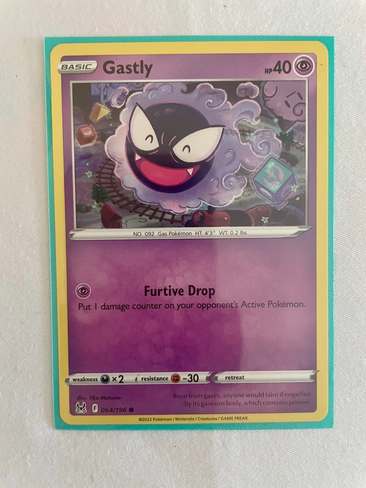 Pokemon TCG Lost  Origin Gastly 064/196 Regular Common