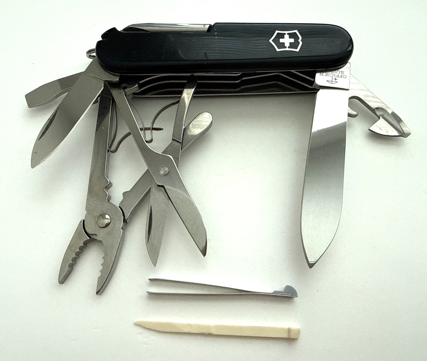 Victorinox Deluxe Tinker Black Swiss Army Medium Pocket Knife