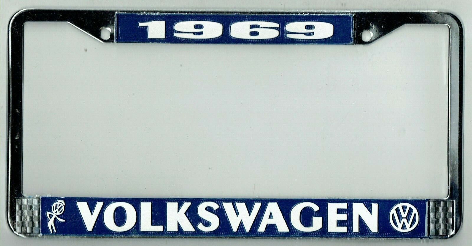 1969 Volkswagen VW Bubblehead Vintage California License Plate Frame BUG BUS T-3