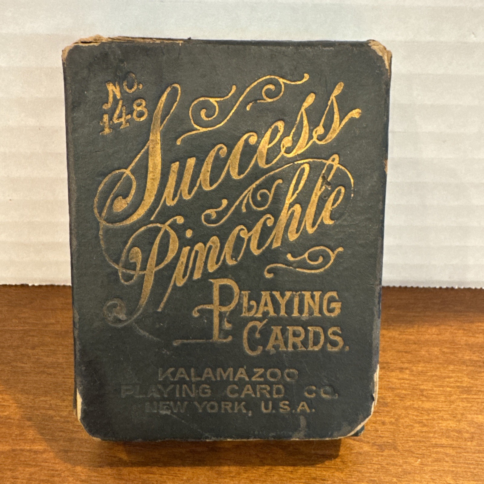 SUCCESS PINOCHLE No 148 ANTIQUE PLAYING CARDS Complete DECK w/ BOX Tax Stamp SUCCESS PINOCHLE No 148 ANTIQUE PLAYING CARDS Complete DECK w/ BOX Tax Stamp