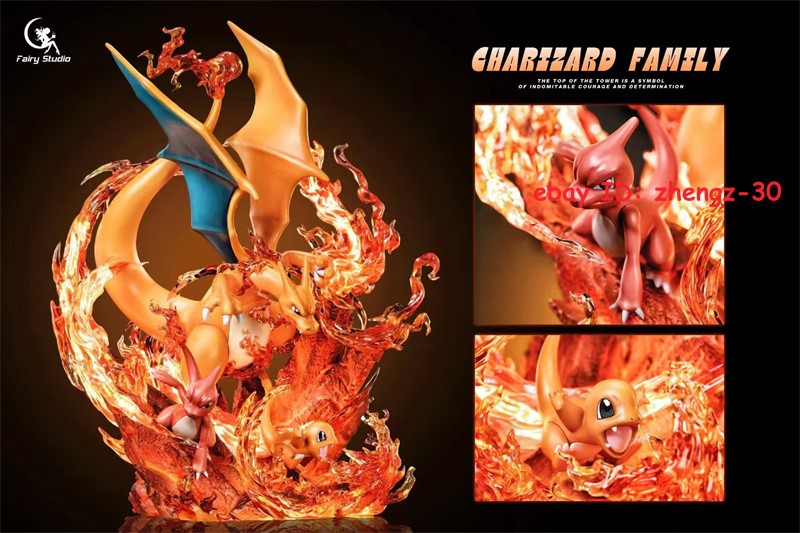 Fairy Studio Charizard Evolution Resin GK Statue Painted Model Collection Gift