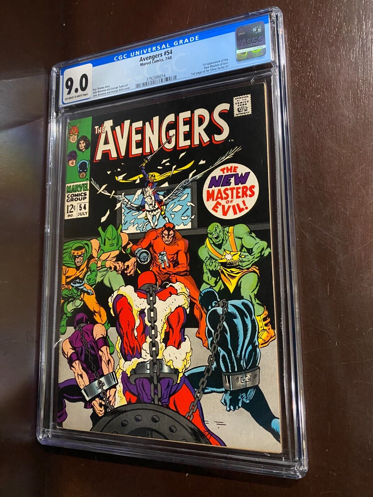 Avengers #54 (1968) / CGC 9.0 / 1st appearance of the new Masters of Evil