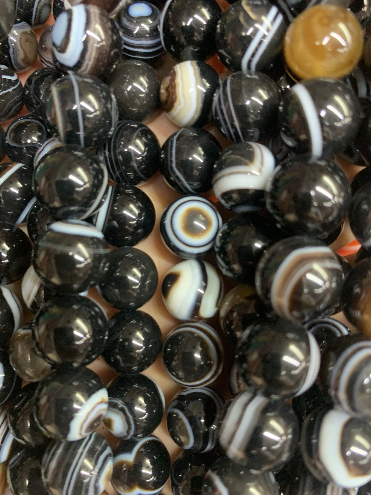 84 Pcs Rare Tibetan Natural *Sky Eyed* Agate Dzi 14MM Round Beads 84 Pcs Rare Tibetan Natural *Sky Eyed* Agate Dzi 14MM Round Beads