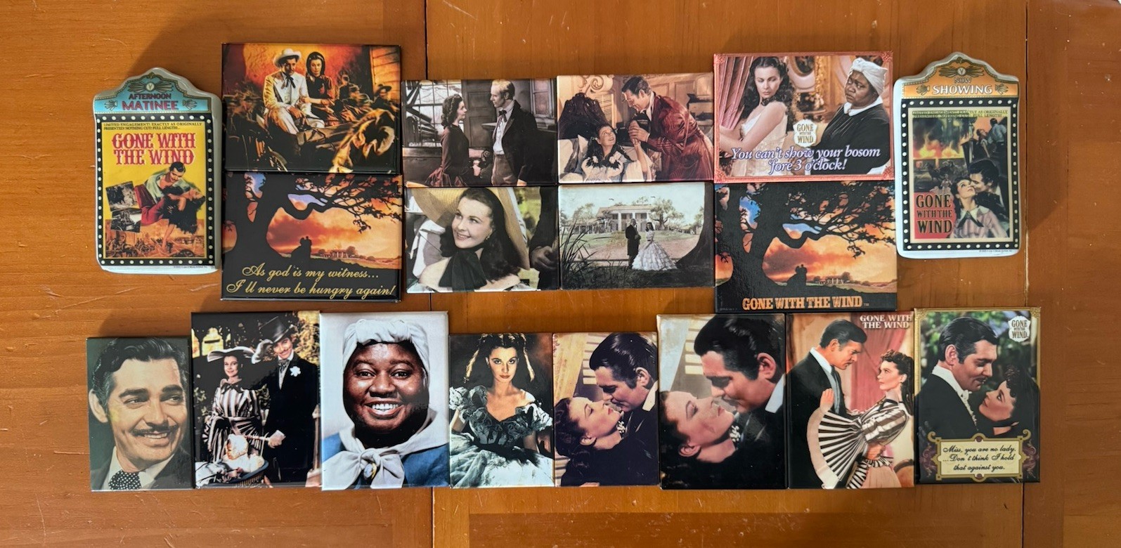Lot of 18 Vintage Gone With The Wind Refrigerator Magnets