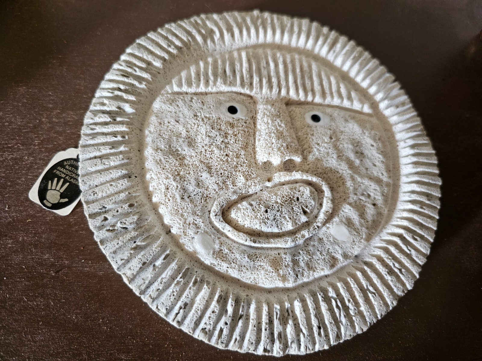 RARE Alaska Native John Boy Weyiouanna Carving - “Man with Labret Mask”