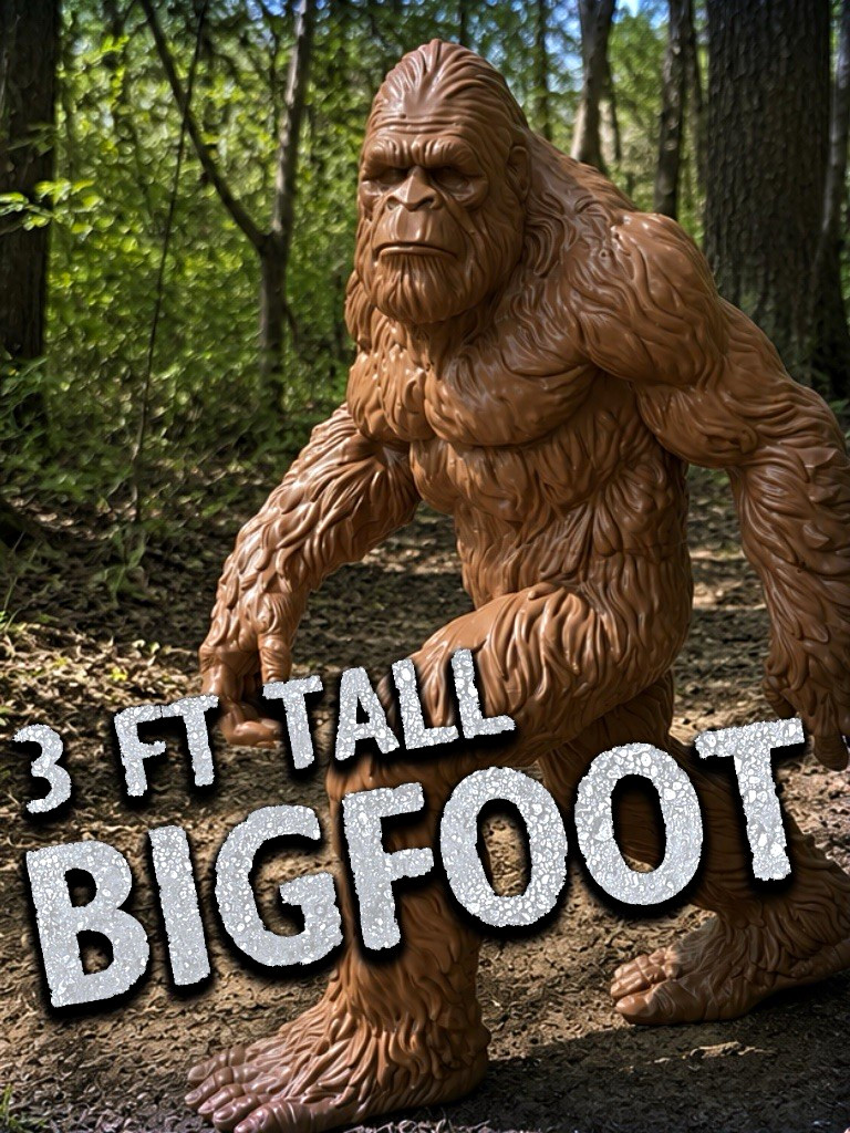 3 ft Tall Bigfoot Figurine Brown Freestanding Indoor Novelty Decor