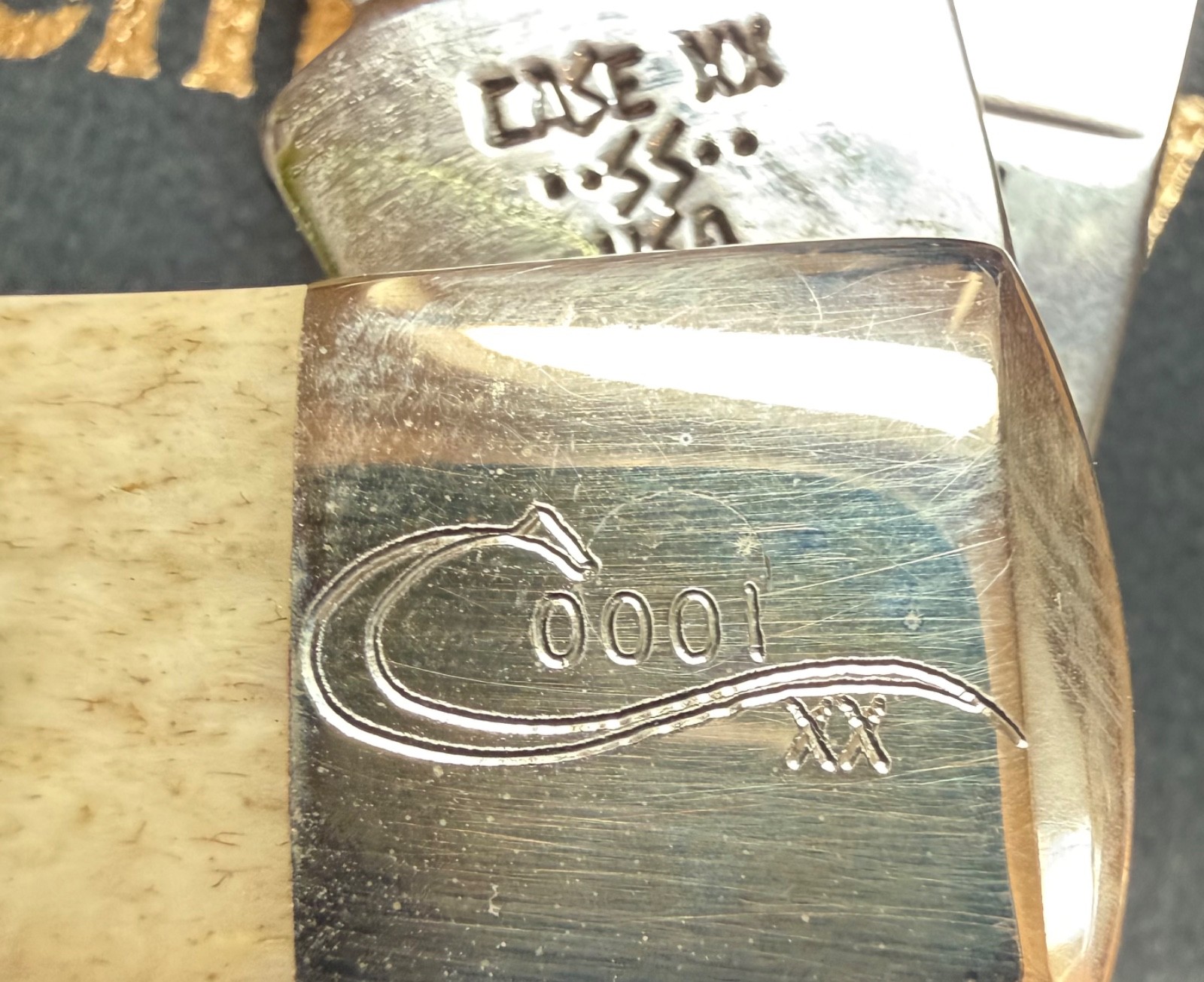 RARE SERIAL # 0001 CASE FRIENDSHIP 7 TRAPPER KNIFE UNUSED IN BOX #6254 SS    N2