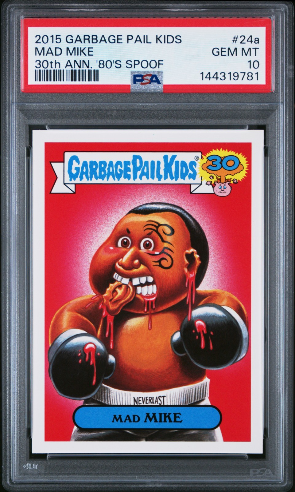 2015 Topps Garbage Pail Kids 30th Anniversary MAD MIKE Tyson 24a Card PSA 10 GEM