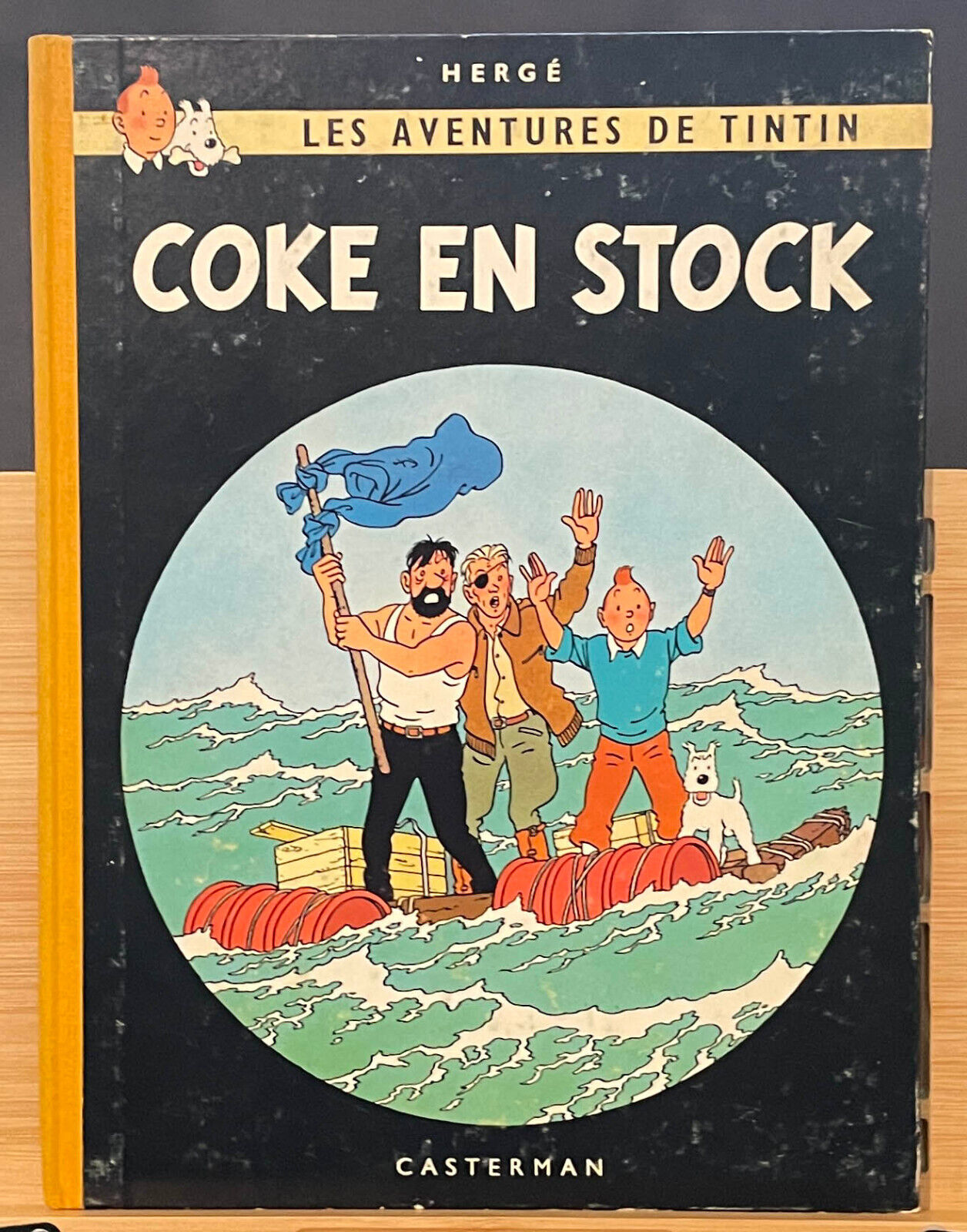Vintage 1960s French Tintin: Coke en Stock, Hergé VG (trans: Red Sea Sharks)