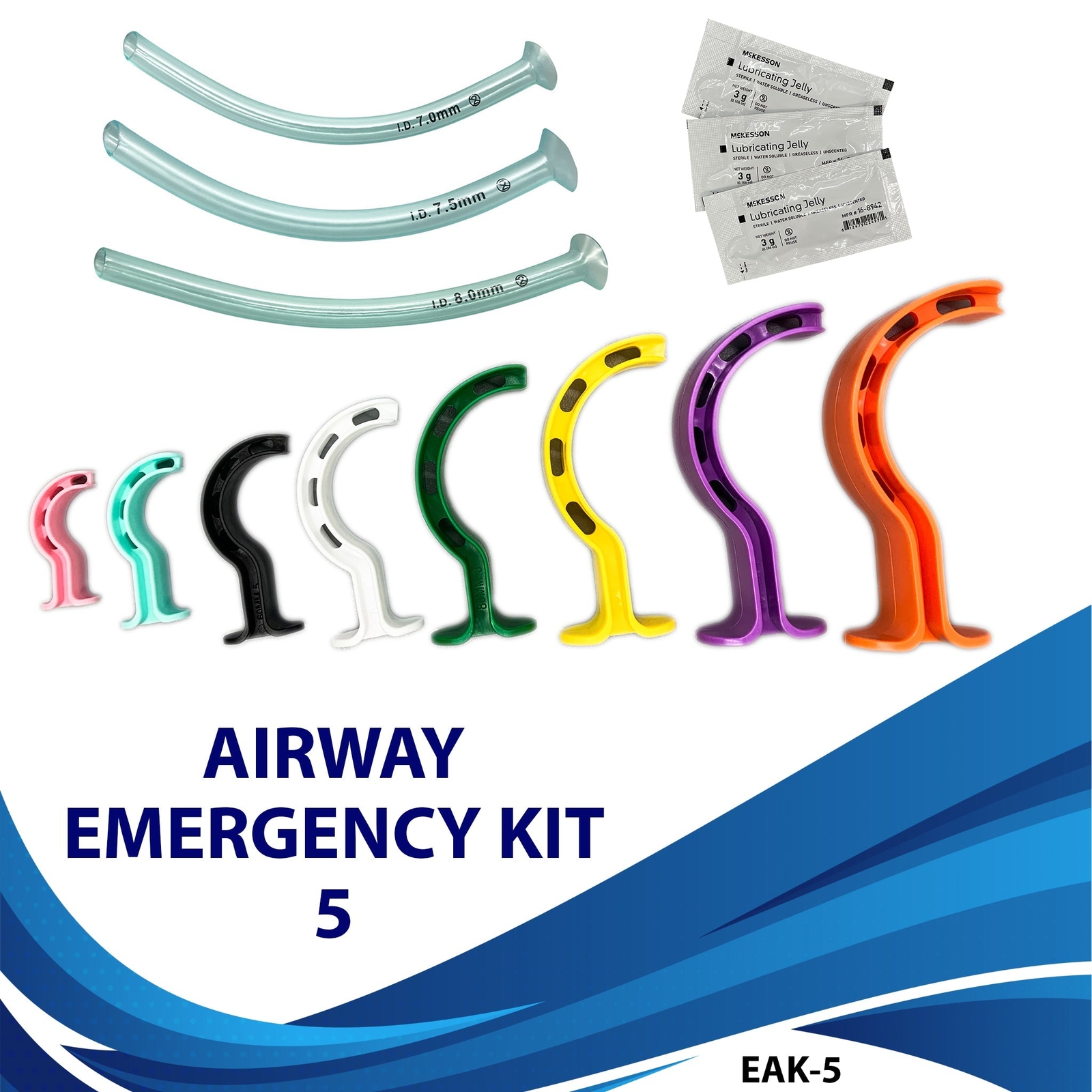 Endure Airway Management KIT 5, 8 Berman Oropharyngeal, 3 Nasopharyngeal Airway