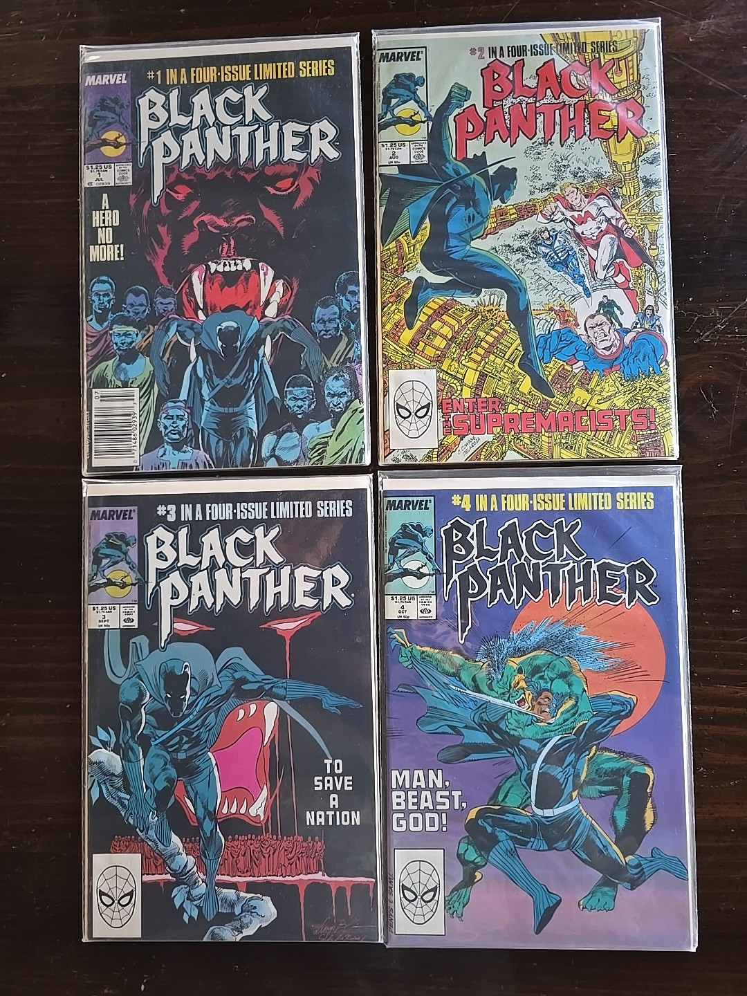 💥Black Panther #1-4 (Lot of 4) Complete Limited Series MARVEL 1988