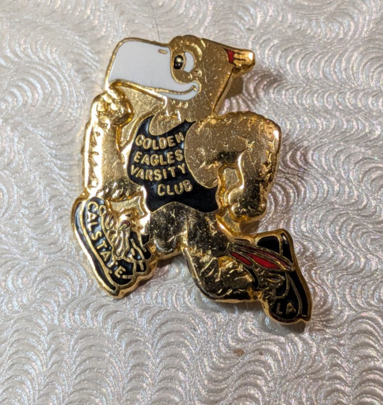 Vintage Cal State LA Golden Eagles Varsity Club Enamel Lapel Pin NCAA