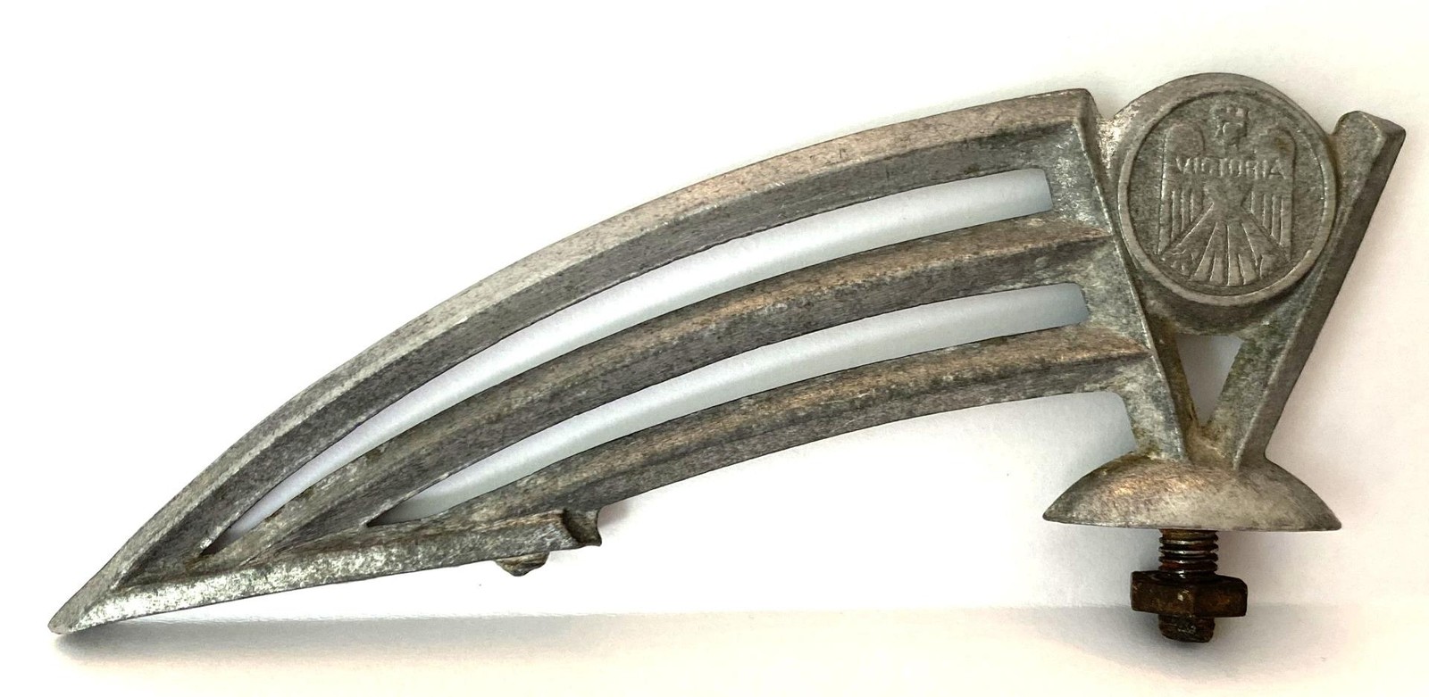 antique VICTORIA bicycle FENDER ORNAMENT