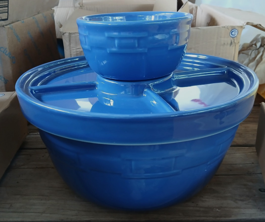 Longaberger Woven Traditions 8-IN-1 Entertainer, Multi Serving Kit Cornflower