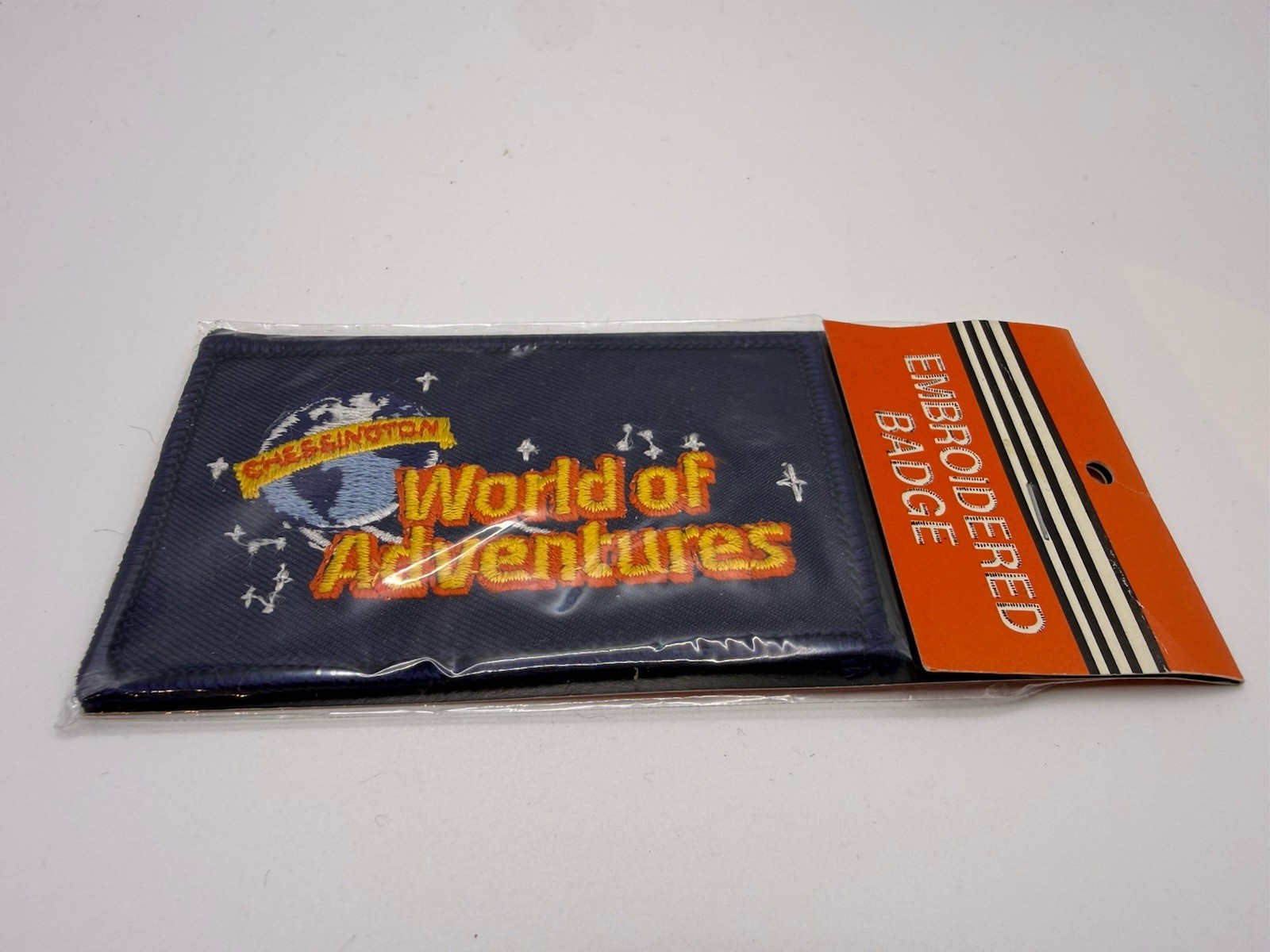 VINTAGE CHESSINGTON WORLD OF ADVENTURES EMBROIDERED PATCH BADGE 1990s NOS