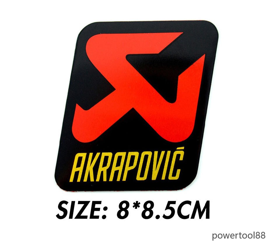 2pcs Aluminium Heat-resistant Motorcycle Exhaust Pipes AKRAPOVIC Sticker Decal