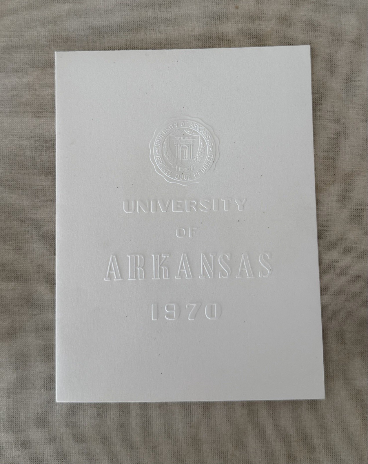 1970 University Of Fayetteville Arkansas Greeting Card Invitation 