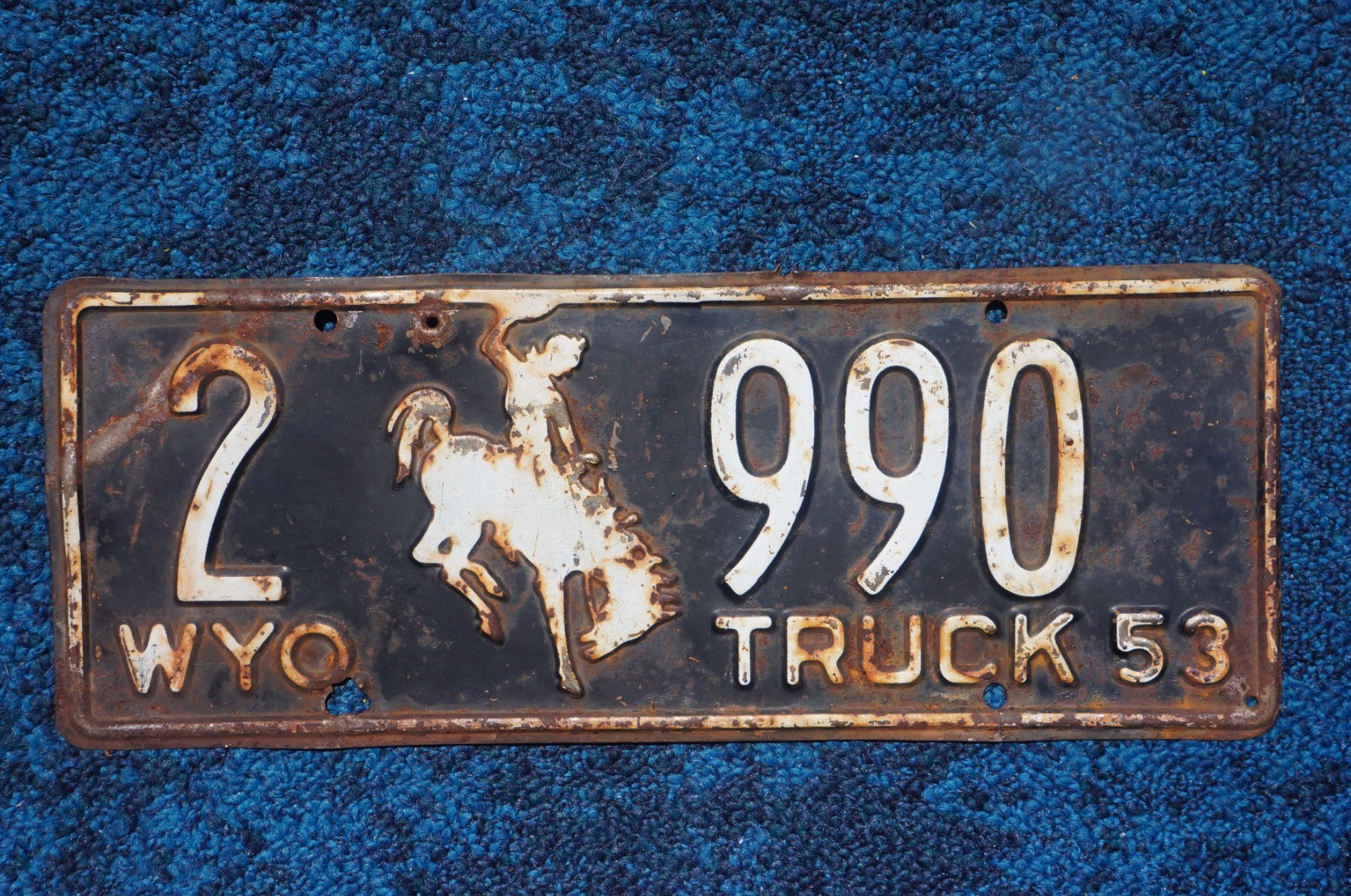 1953 Wyoming Truck License Plate 1953 Wyoming Truck License Plate